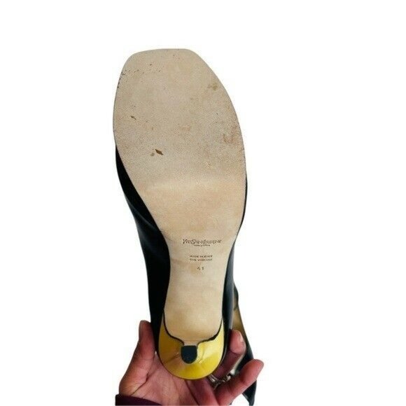 Rare Ysl Tribute Original Design Pair In Two-tone Design Women’s Size 10 - Picture 8 of 10
